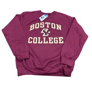 New Agenda Boston College Eagles Sweatshirt Maroon Crewneck Small NWT Gildan